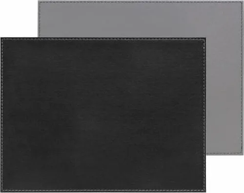 FREEFORM Duo Platzset, Kunstleder, 40x30cm, schwarz/grau