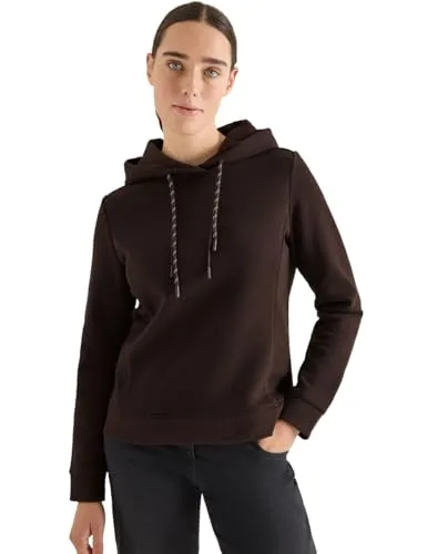 CECIL Hoodie mit Stickerei Tartufo Brown M - Stylischer Damenpullover mit Kapuze und einzigartiger Stickerei, ideal für lässige Outfits und gemütliche Tage.