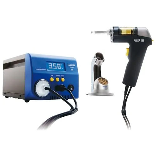 Hakko Hochleistungs-Entlötstation FR400 FR 400-70 (Entlötstation Entlöten Vakuum) Leistungsaufnahme: 320 W/Temperaturbereich: 350-500 °C/Erdungswiderstand: <2 Ohm/Ableitspannung: <2 mV