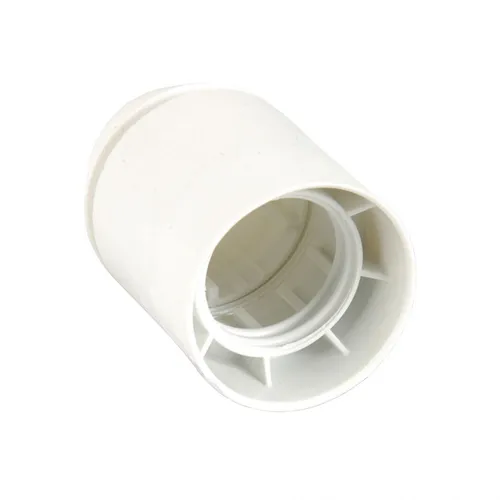 Lampen-Fassung Glattmantel E 27, weiß