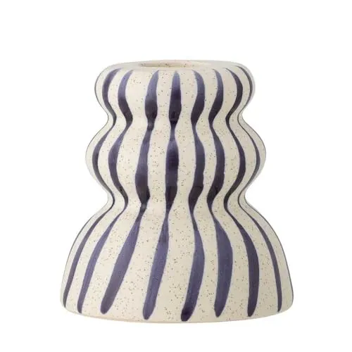 Bloomingville Gabin Kerzenhalter, Blue, Steingut, T8xH8 cm