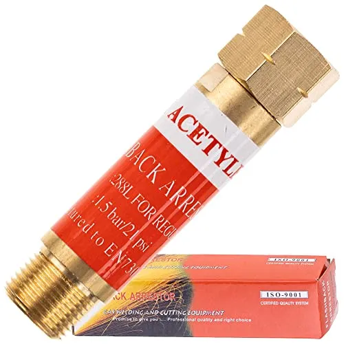 Sicherung Gas für den Reduzierer Acetylen/Propan für den Brenner 3/8'LH-3/8'LH