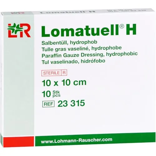 LOMATUELL H Salbentüll 10x10 cm steril 10 St