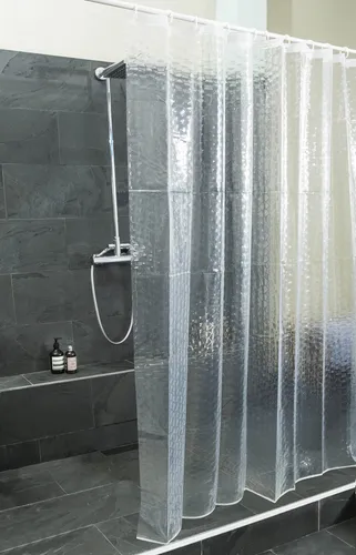 Duschvorhang Badewannen-Vorhang, Waschbarer Anti-Schimmel Badvorhang Sichtschutz