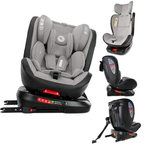 Lorelli i-Size Kindersitz Nebula - 360° drehbar und verstellbar - Kindersitz für 40-150 cm, einfach mit Isofix zu installieren. Mit Top Tether und SPS für zusätzliche Sicherheit.