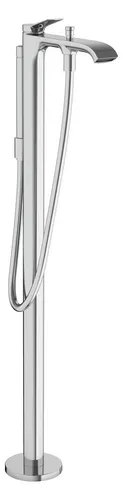 hansgrohe Vivenis Einhebel-Wannenarmatur - Bodenstehende Wannenarmatur in edlem Chrom-Design, ideal für modernes Badezimmer-Feeling und einfache Handhabung.