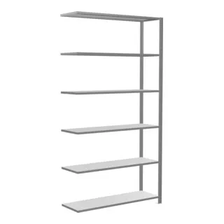 Schulte Anbauregal MULTIplus150 - 6 Fachböden verzinkt - Fachboden Komplettregal Stecksystem mit 6 höhenverstellbaren Fachböden und stabiler Kreuzstrebe, ideal für individuelle Lagerlösungen und maximale Flexibilität in Ihrem Raum.