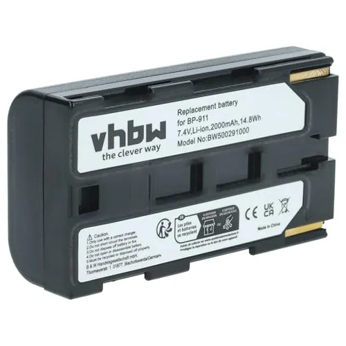 vhbw Akku kompatibel mit Canon ES-300V, E30, DM-MV1, C2, DM-XL1, DM-MV10, E1, DM-XL1s, E2 Videokamera Camcorder (1300 mAh, 7,2 V, Li-Ion)
