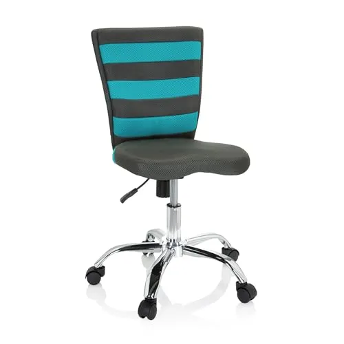 hjh OFFICE 661008 Kinder- und Jugenddrehstuhl KIDDY Comfort I - Bürostuhl für Kinder und Jugendliche, höhenverstellbar und ergonomisch gestaltet für optimalen Sitzkomfort; strapazierfähiger Netzstoff sorgt für Atmungsaktivität und Pflegeleichtigkeit.