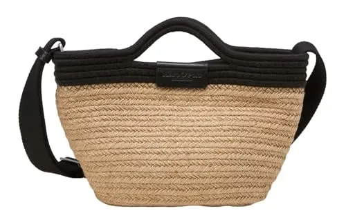 MARC O'POLO Shopper aus Jute-Baumwoll-Mix - Handtaschen, kompakter und langlebiger Shopper aus recycelter Baumwolle mit verstellbarem Schulterriemen und praktischem Reißverschlussfach für Wertsachen.