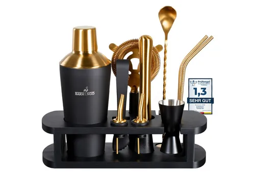 BARMINGO Cocktail-Set Edelstahl Cocktail Shaker Set (700 oder 500ml) mit Bar Zubehör, (Cocktailshaker Set, 11-tlg., für Profis und Anfänger), Cocktail Zubehör mit hochwertiger Beschichtung in stilvollen Farben