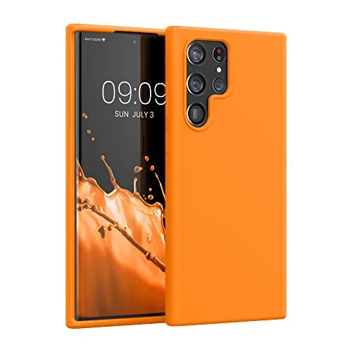kwmobile Handyhülle für Samsung Galaxy S23 Hülle - Case Silikon - Kabelloses Laden - Schutzhülle Cover in Fruity Orange