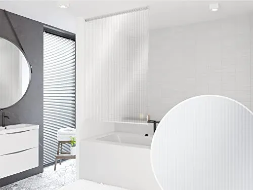 KS Handel 24 Basic DUSCHROLLO PEVA 180x240 cm 3D Optik TRANSPARENT MOSAIK! Shower Rollo Curtain!