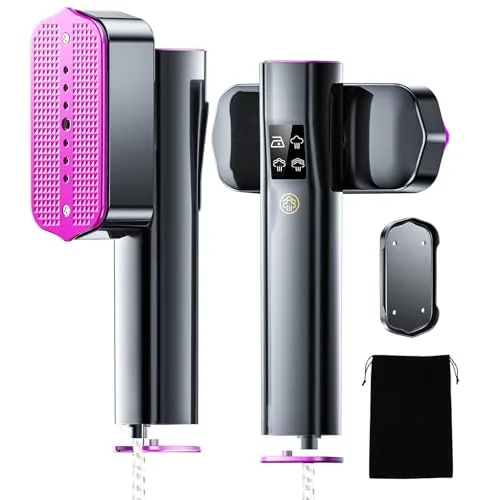 TOPPLEE Vertikales Dampfbügeleisen, 2-in-1, Handdampfer für Kleidung und Kleidung, tragbar, vertikal, 1300 W, 10 Minuten kontinuierlicher Dampf, für Reisen und Zuhause