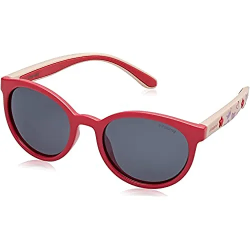 Polaroid Unisex-Kinder Pld 8014/S Ai Mbt 46 Sonnenbrille, Pink (Fuchsia Pink/Grey Pink)