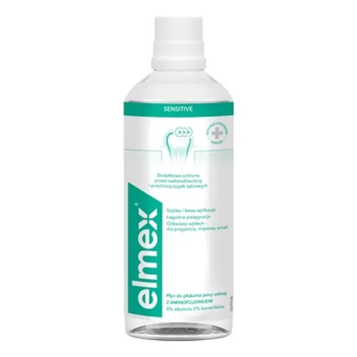 Elmex Sensitive Plus Mundwasser 400 ml - Mildes Mundwasser für empfindliche Zähne, unterstützt die tägliche Mundpflege und sorgt für ein frisches Gefühl. Ideal für sensible Zahnschmelze.