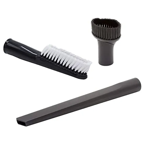 vhbw 3-TLG. Düsen-Set kompatibel mit Bosch UniversalVac 15, EasyVac 3, AdvancedVac 20 Staubsauger - 35 mm Schwarz Weiß