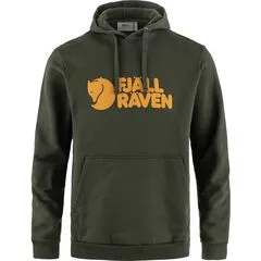 Fjällräven Logo Hoodie Men Deep Forest (M) von Fjällräven
