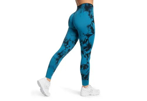 Smilodox Leggings Becci – Batik-Effekt in blau von Smilodox