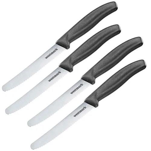 WESTMARK Frühstücksmesser silber, schwarz matt, Klinge: 10,0 cm, 4 St.