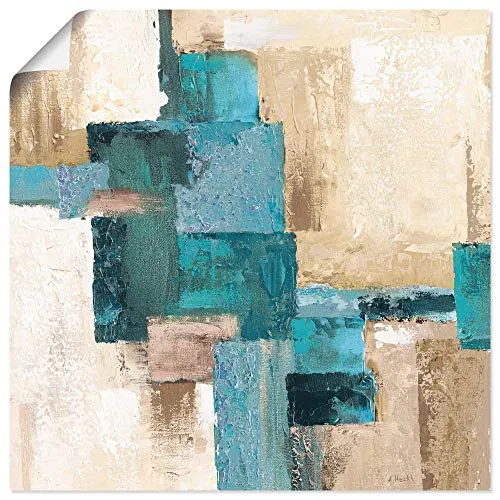 ARTLAND Wanddeko Poster 50x50 cm in blau von ARTland