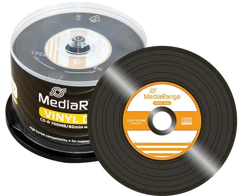 MediaRange Rohlinge vinyl black CD-R 52x 50
