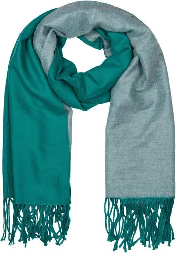 styleBREAKER Modeschal 2-Farbiger Schal mit Fransen, (1-St)