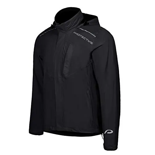 Protective Regenjacke P-Rain II in Schwarz, Größe 2XL - Funktionsjacke mit verschweißten Nähten und Netzfutter - idealer Schutz gegen Wind und Regen für Outdoor-Aktivitäten