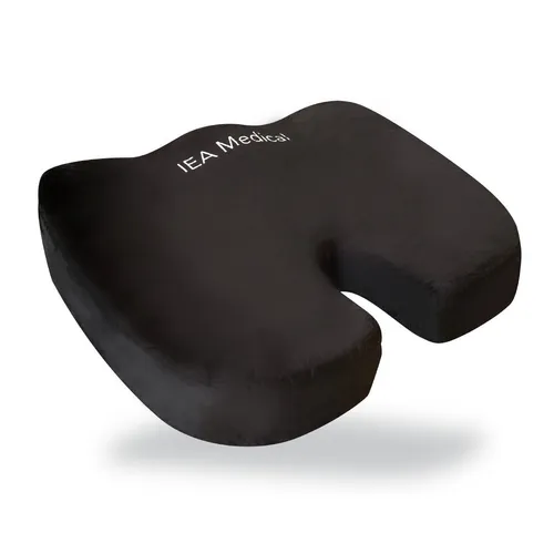 IEA Medical Stuhlkissen orthopädisches Sitzkissen, Steißbeinkissen, Stuhlkissen, ergonimischer Memory-Schaum mit waschbarem Bezug, rutschfest