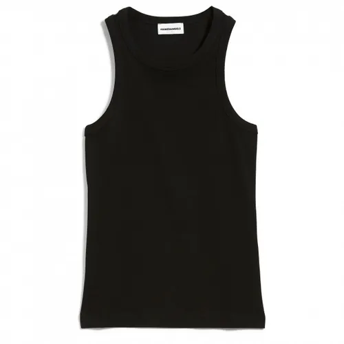 ARMEDANGELS Damen RIPP-Top KANITAA Fitted Black aus Bio-Baumwolle - Hochwertiges RIPP-Top aus 97% Bio-Baumwolle und 3% Elasthan. Ideal für einen nachhaltigen und stilvollen Look. Hergestellt in Portugal mit geprüfter Qualität.