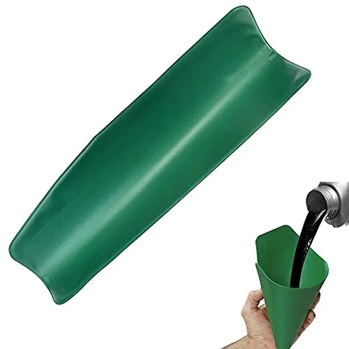 WENRERO Flexibler Öltrichter Funnel Draining Tool 37 x 17cm Grüner Öl-Einfülltrichter Flexibles Entleerungswerkzeug Trichter zum Ablassen Wiederverwendbar Falttrichter für Pkw, Lkw, Motorräder, Autos