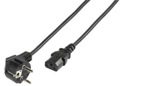 VIVANCO Kaltgerätekabel 3pol. IEC Stecker, 3m (45545) - Praktisches Kaltgerätekabel mit 3 Metern Länge für flexible Anwendungen. Ideal für den Anschluss von Geräten, sorgt für eine zuverlässige Stromversorgung.
