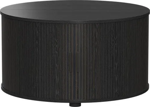 Vicco Couchtisch Selva, Schwarz, 80 x 80 cm - Eleganter Couchtisch mit Schiebetür für praktischen Stauraum, ideal für stilvolle Wohnzimmergestaltung.