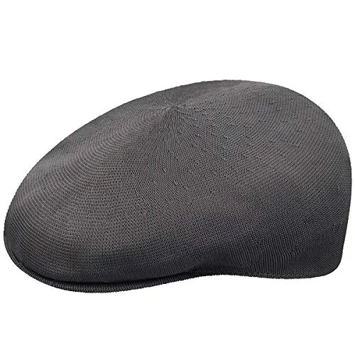 Kangol Tropic Flatcap 504 Schirmmütze Schiebermütze Herrencap Sommercap Damen/Herren - mit Schirm Frühling-Sommer Herbst-Winter Frühjahr Sommer Herbst Winter - XL (60-61 cm) anthrazit