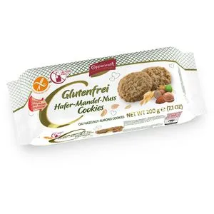 Coppenrath Kekse Hafer-Mandel-Nuss Cookies, gluten- und laktosefrei, 200 g