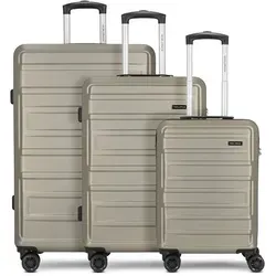Worldpack New York 2.0 Koffer Set-Groß - 3-teiliges Hartgepäck-Set mit 38 L, 63 L und 96 L Volumen, ideal für jede Reise. Ausgestattet mit Wäschefach, Kreuzpackgurt und Tragegriff für optimale Organisation.