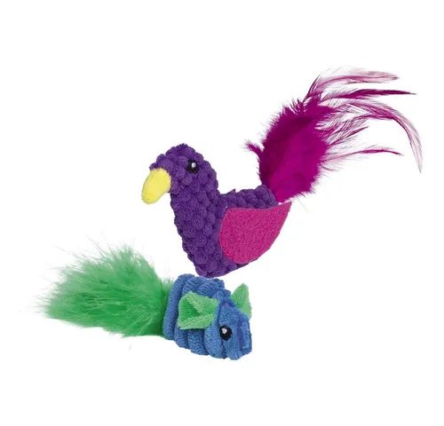 Nobby Tierkuscheltier Katzenspielzeug Plüsch Tiere 2er Pack