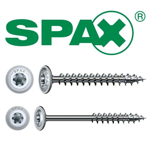 Holzbauschrauben T30 Tellerkopf WIROX 6 x 160 mm in grau von SPAX
