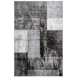 XXXL Teppich Phönix, Grau, 80x150 cm - Moderner Teppich aus strapazierfähigem Kunststoff, Oeko-Tex® Standard 100, ideal für Fußbodenheizung und pflegeleicht – perfekt für ein stilvolles Wohnambiente.