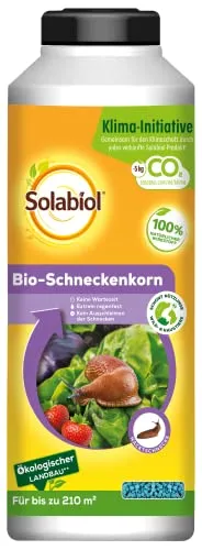 Solabiol Bio-Schneckenkorn - 800g Streudose für 210m, schnell wirksam und unbedenklich für Kinder und Haustiere