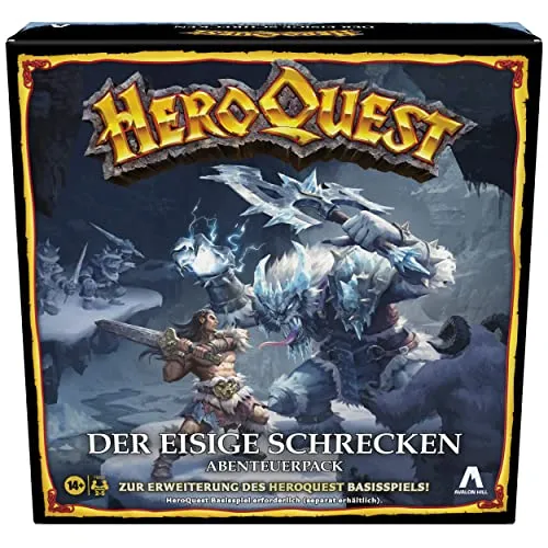 HeroQuest - Der eisige Schrecken - deutsch - Gesellschaftsspiel für 2-5 Spieler ab 14 Jahren, spannende Erweiterung mit neuen Abenteuern und einer grausamen Kreatur, die es zu besiegen gilt.