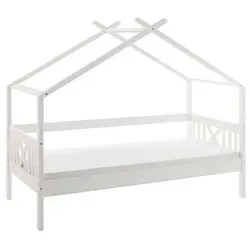 Himmelbett aus massivem Kiefernholz - 170 cm hoch - Kategorie: Betten, robustes Himmelbett aus Kiefer, inklusive Rollrost für optimalen Schlafkomfort und stabile Konstruktion.