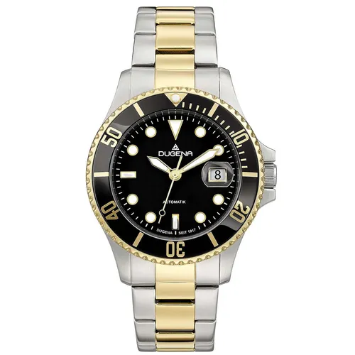 Dugena 4460776 Diver Herren Armbanduhr - Armbanduhren für Herren, sportliches Design mit automatischem Uhrwerk und 100 m Wasserdichtigkeit, ideal für den aktiven Lebensstil.