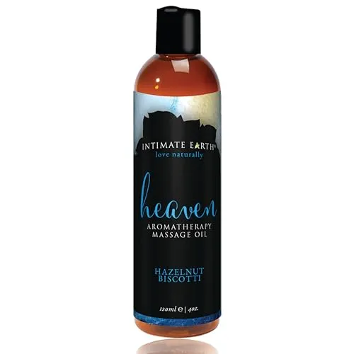 Intimate Earth Gleit- & Massageöl Heaven (Haselnuss Biscotti) 120ml - Das Intimate Earth «Heaven» Massageöl begeistert mit einem süß-herben Duft und eignet sich perfekt für entspannende Massagen. Die vegane Formel aus hochwertigen Pflanzenölen sorgt für ein angenehmes Hautgefühl ohne fettige Rückstände. Ideal für sinnliche Anwendungen!