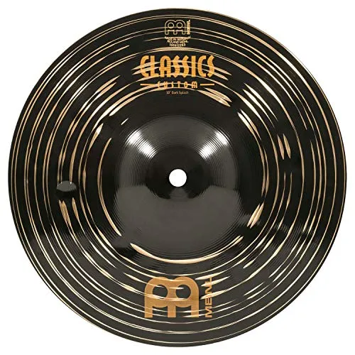 Meinl Cymbals Classics Custom Dark Splash 10 Zoll - Splash-Becken mit scharfem Attack und warmem Sound, ideal für laute Musikstile. B12 Bronze sorgt für explosive Power und druckvollen Klang.
