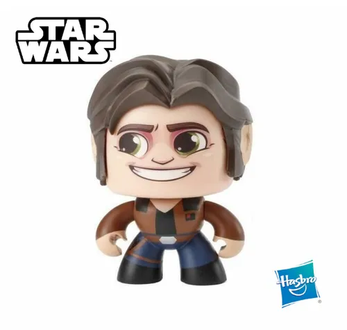 Star Wars Mighty Muggs Han Solo - 9,5 cm Figur mit wechselnden Gesichtsausdrücken, ideales Geschenk für Star Wars Fans und Sammler