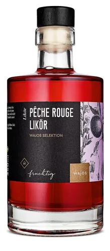 Roter Weinbergpfirsich Likör - Pêche Rouge Likör 350ml (18% vol)
