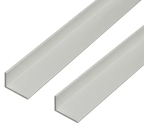 Alberts 2 x Winkelprofil Aluminium, silberfarbig eloxiert 1000 x 50 x 20 mm - Set mit 2 eloxierten Aluminiumprofilen, ideal für stabile Konstruktionen. Robuste Materialstärke von 2,0 mm sorgt für Langlebigkeit im Einsatz.