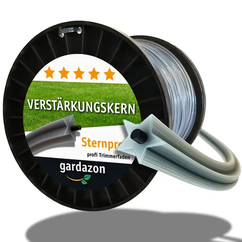 Gardazon Trimmerfaden mit Verstärkung 2mm x 100m - extrem scharf ✅ - Mähfaden