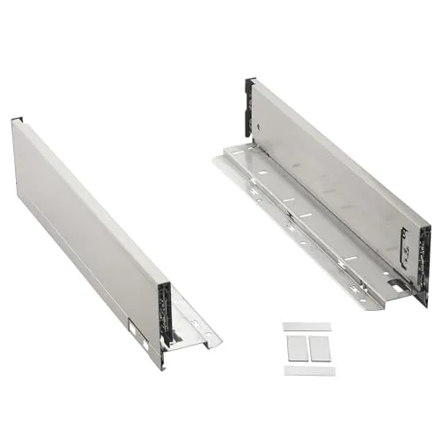 Schubkastenzargen Blum LEGRABOX pure 770M5002I (Nennlänge 500 mm, Systemhöhe M 90,3 mm) Edelstahl Schubladenzarge mit Anti-Fingerprint inkl. Abdeckkappen